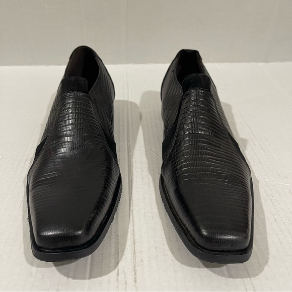 Men’s Zota Black Faux Leather Suede Slip On Loafers Size 7.5 US! - Picture 8 of 8